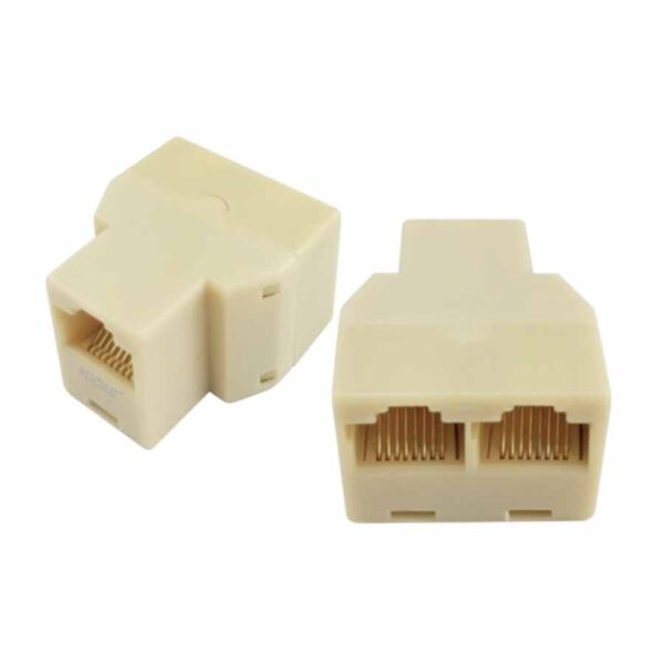 Conector RJ11 duplo emenda 2 RJ11 para 1 rj11 femea 6 vias linha telefônica internet telefone modem - Image 2